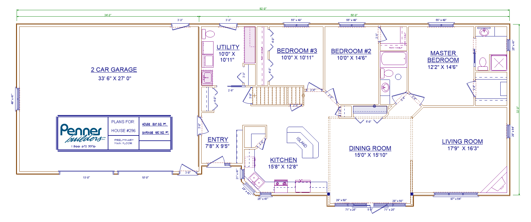 Penner Homes Floor Plan Id: 296